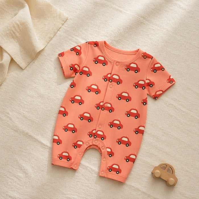 Mimi Baby Romper | Little Car | Little Voyager | Bamboo-Cotton, 3× Softer, Tagless | 0-24M