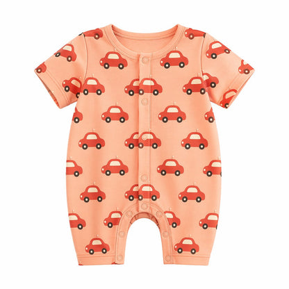 Mimi Baby Romper | Little Car | Little Voyager | Bamboo-Cotton, 3× Softer, Tagless | 0-24M
