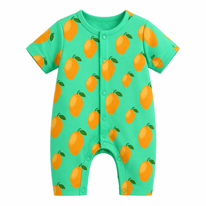 Mimi Baby Romper | Mango Grove | Tropicale | Bamboo-Cotton, 3× Softer, Tagless | 0-24M