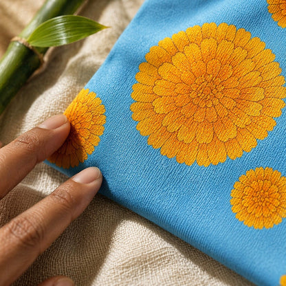 Mimi Baby Romper | Marigold Burst | Tropicale | Bamboo-Cotton, 3× Softer, Tagless | 0-24M