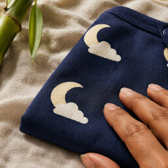 Mimi Baby Romper | Moon + Cloud | Stardust | Bamboo-Cotton, 3× Softer, Tagless | 0-24M