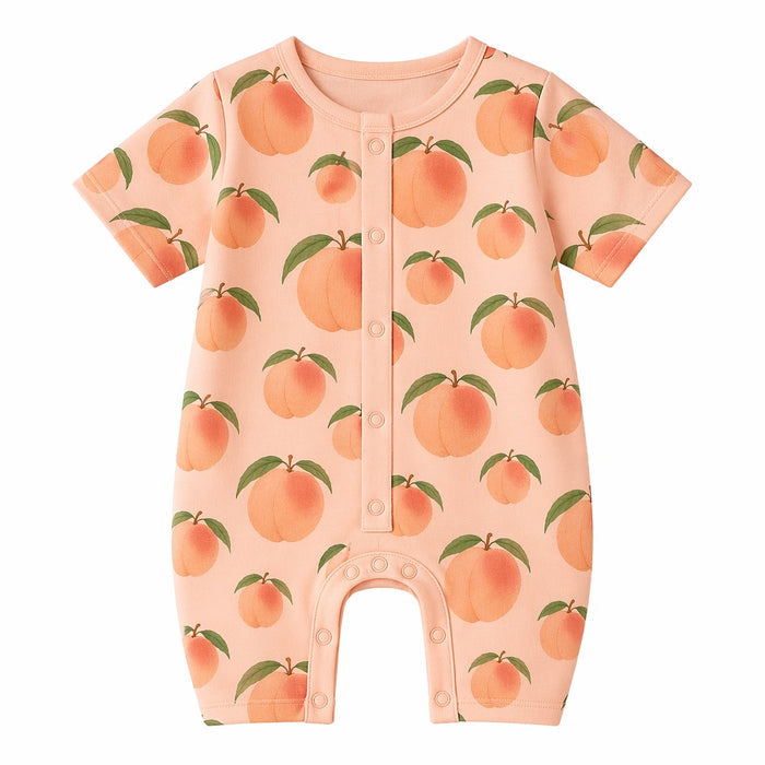 Mimi Baby Romper | Peach Garden | Orchard | Bamboo-Cotton, 3× Softer, Tagless | 0-24M
