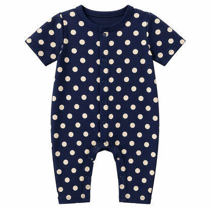Mimi Baby Romper | Polka Dots | Geo Play | Bamboo-Cotton, 3× Softer, Tagless | 0-24M