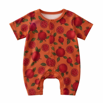 Mimi Baby Romper | Pomegranate Crown | Orchard | Bamboo-Cotton, 3× Softer, Tagless | 0-24M