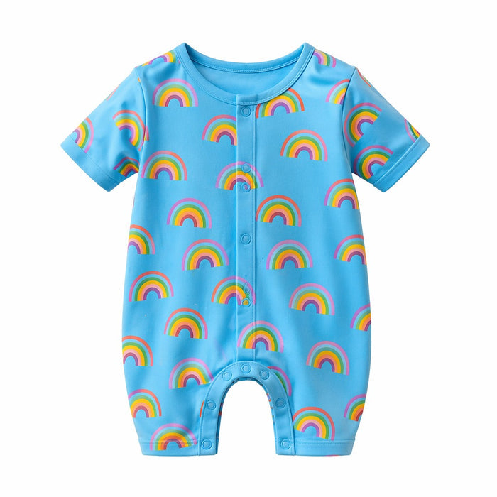 Mimi Baby Romper | Rainbow Arc | Monsoon Magic | Bamboo-Cotton, 3× Softer, Tagless | 0-24M