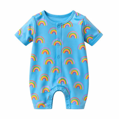 Mimi Baby Romper | Rainbow Arc | Monsoon Magic | Bamboo-Cotton, 3× Softer, Tagless | 0-24M