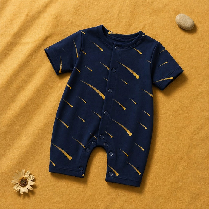 Mimi Baby Romper | Shooting Stars | Stardust | Bamboo-Cotton, 3× Softer, Tagless | 0-24M