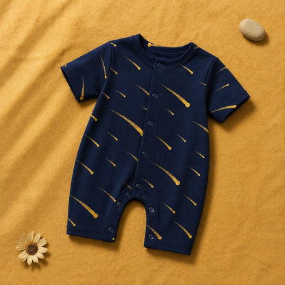 Mimi Baby Romper | Shooting Stars | Stardust | Bamboo-Cotton, 3× Softer, Tagless | 0-24M
