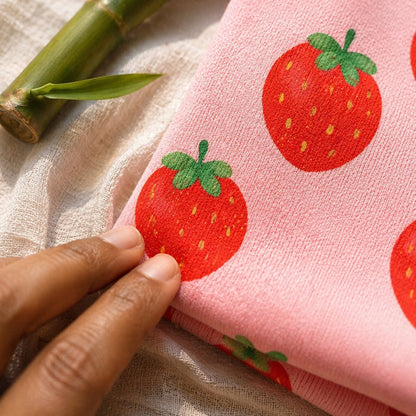 Mimi Baby Romper | Strawberry Patch | Blossom | Bamboo-Cotton, 3× Softer, Tagless | 0-24M