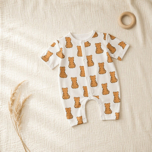 Mimi Baby Romper | Tiger Cub | Safari Tales | Bamboo-Cotton, 3× Softer, Tagless | 0-24M
