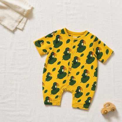 Mimi Baby Romper | Toucan & Leaf | Tropicale | Bamboo-Cotton, 3× Softer, Tagless | 0-24M
