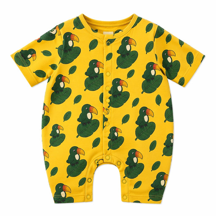 Mimi Baby Romper | Toucan & Leaf | Tropicale | Bamboo-Cotton, 3× Softer, Tagless | 0-24M