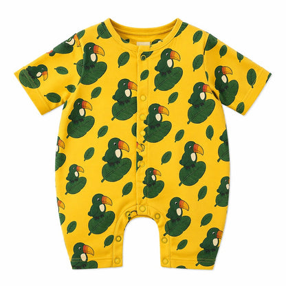 Mimi Baby Romper | Toucan & Leaf | Tropicale | Bamboo-Cotton, 3× Softer, Tagless | 0-24M