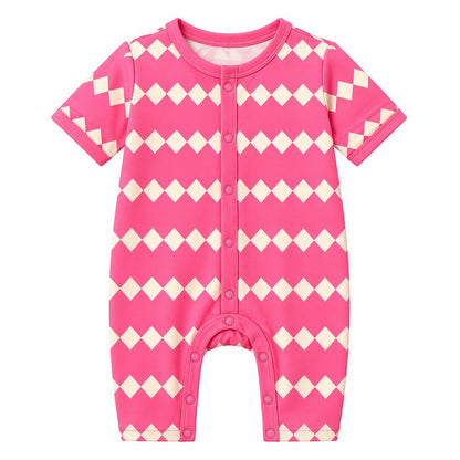 Mimi Baby Romper | Zigzag | Geo Play | Bamboo-Cotton, 3× Softer, Tagless | 0-24M