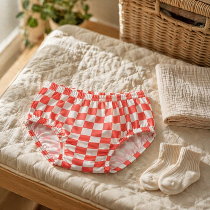 Mimi Kids Brief (2-6Y) | Checkerboard | Geo Play | Bamboo-Cotton, Tagless, Antibacterial | 2-6Y