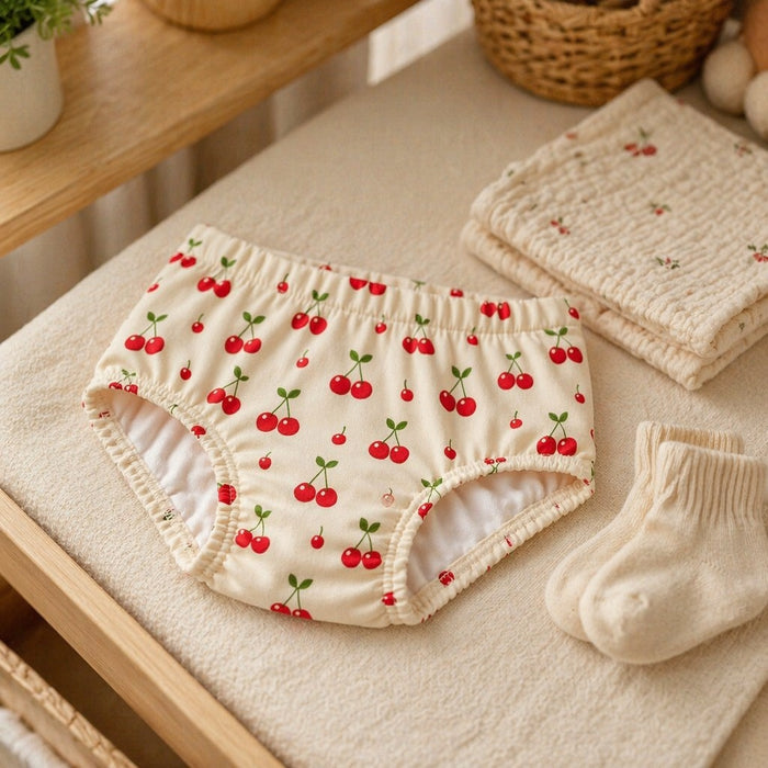 Mimi Kids Brief (2-6Y) | Cherry Pair | Orchard | Bamboo-Cotton, Tagless, Antibacterial | 2-6Y