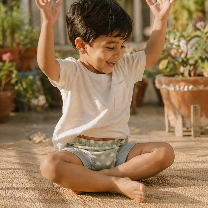 Mimi Kids Brief (2-6Y) | Cloud + Lightning | Monsoon Magic | Bamboo-Cotton, Tagless, Antibacterial | 2-6Y