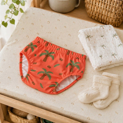 Mimi Kids Brief (2-6Y) | Coconut Palm | Tropicale | Bamboo-Cotton, Tagless, Antibacterial | 2-6Y