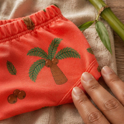 Mimi Kids Brief (2-6Y) | Coconut Palm | Tropicale | Bamboo-Cotton, Tagless, Antibacterial | 2-6Y