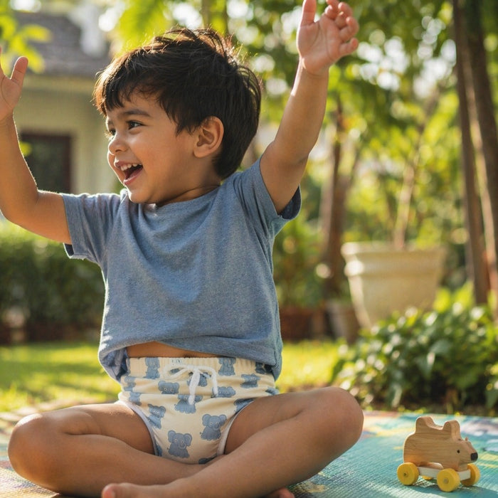Mimi Kids Brief (2-6Y) | Elephant Parade | Safari Tales | Bamboo-Cotton, Tagless, Antibacterial | 2-6Y