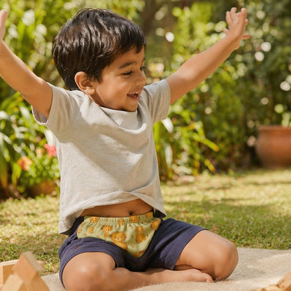 Mimi Kids Brief (2-6Y) | Lion Cub | Safari Tales | Bamboo-Cotton, Tagless, Antibacterial | 2-6Y
