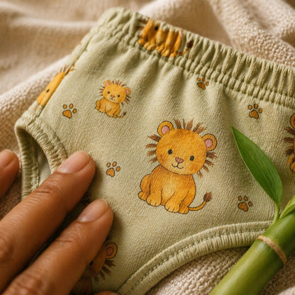 Mimi Kids Brief (2-6Y) | Lion Cub | Safari Tales | Bamboo-Cotton, Tagless, Antibacterial | 2-6Y