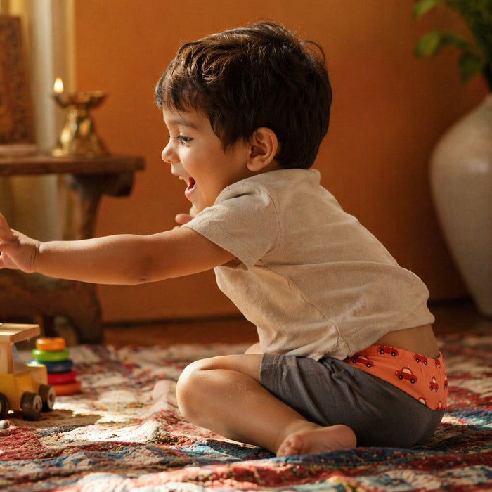 Mimi Kids Brief (2-6Y) | Little Car | Little Voyager | Bamboo-Cotton, Tagless, Antibacterial | 2-6Y