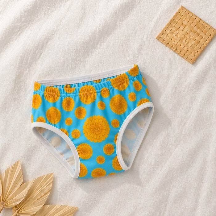 Mimi Kids Brief (2-6Y) | Marigold Burst | Tropicale | Bamboo-Cotton, Tagless, Antibacterial | 2-6Y