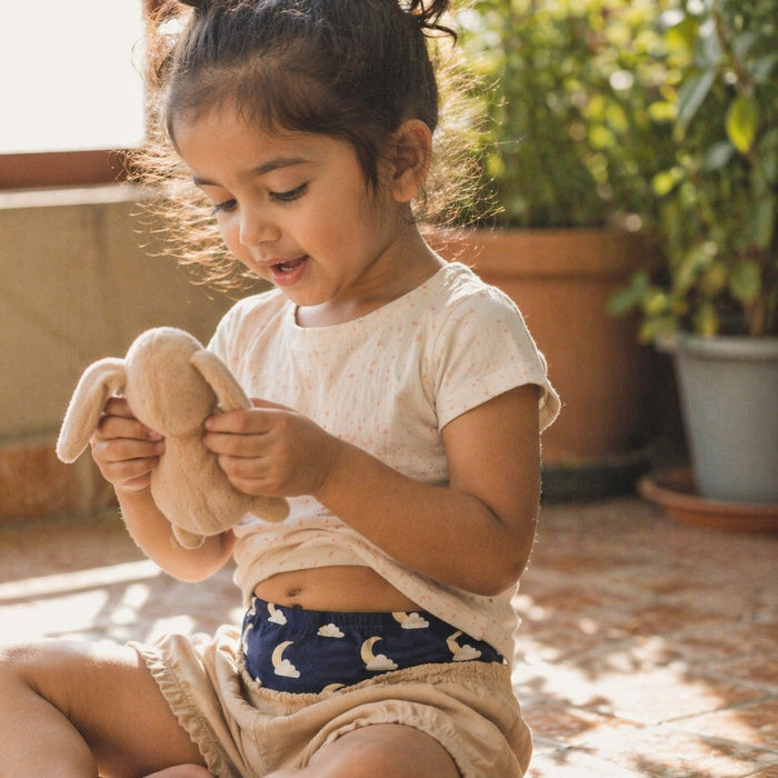 Mimi Kids Brief (2-6Y) | Moon + Cloud | Stardust | Bamboo-Cotton, Tagless, Antibacterial | 2-6Y