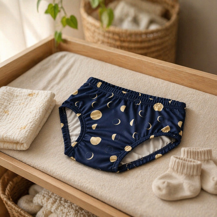 Mimi Kids Brief (2-6Y) | Moon Phases | Stardust | Bamboo-Cotton, Tagless, Antibacterial | 2-6Y