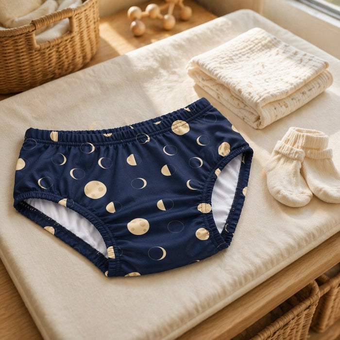 Mimi Kids Brief (2-6Y) | Moon Phases | Stardust | Bamboo-Cotton, Tagless, Antibacterial | 2-6Y