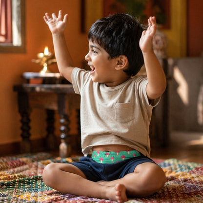 Mimi Kids Brief (2-6Y) | Mushroom Magic | Blossom | Bamboo-Cotton, Tagless, Antibacterial | 2-6Y
