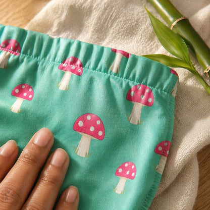 Mimi Kids Brief (2-6Y) | Mushroom Magic | Blossom | Bamboo-Cotton, Tagless, Antibacterial | 2-6Y
