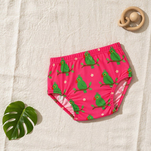 Mimi Kids Brief (2-6Y) | Parrot on Branch | Tropicale | Bamboo-Cotton, Tagless, Antibacterial | 2-6Y