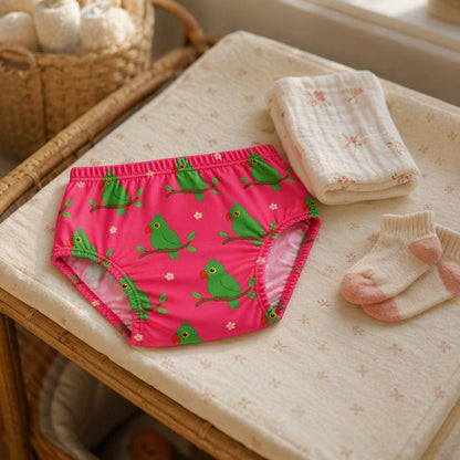 Mimi Kids Brief (2-6Y) | Parrot on Branch | Tropicale | Bamboo-Cotton, Tagless, Antibacterial | 2-6Y
