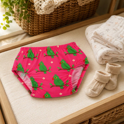 Mimi Kids Brief (2-6Y) | Parrot on Branch | Tropicale | Bamboo-Cotton, Tagless, Antibacterial | 2-6Y