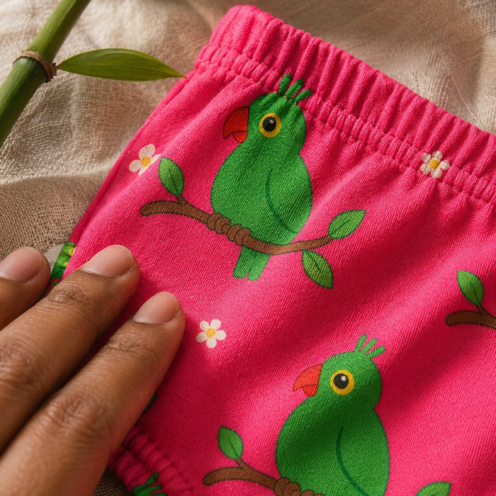 Mimi Kids Brief (2-6Y) | Parrot on Branch | Tropicale | Bamboo-Cotton, Tagless, Antibacterial | 2-6Y