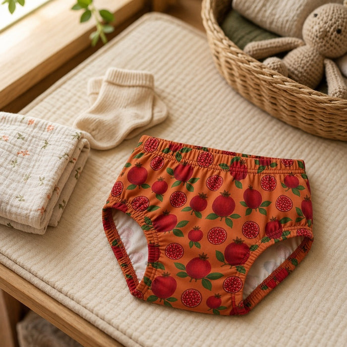Mimi Kids Brief (2-6Y) | Pomegranate Crown | Orchard | Bamboo-Cotton, Tagless, Antibacterial | 2-6Y