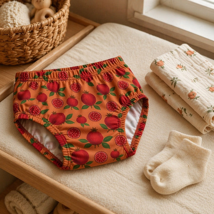 Mimi Kids Brief (2-6Y) | Pomegranate Crown | Orchard | Bamboo-Cotton, Tagless, Antibacterial | 2-6Y