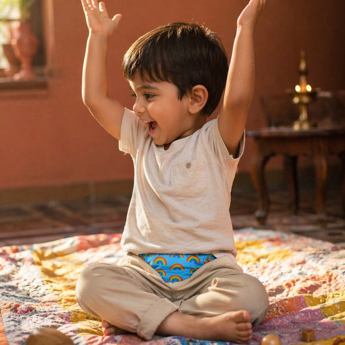 Mimi Kids Brief (2-6Y) | Rainbow Arc | Monsoon Magic | Bamboo-Cotton, Tagless, Antibacterial | 2-6Y