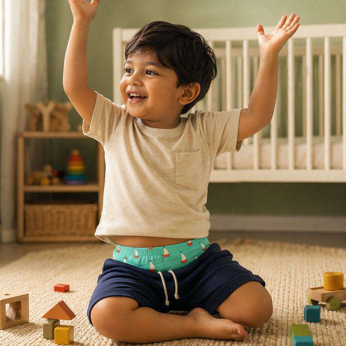 Mimi Kids Brief (2-6Y) | Sailboat | Little Voyager | Bamboo-Cotton, Tagless, Antibacterial | 2-6Y