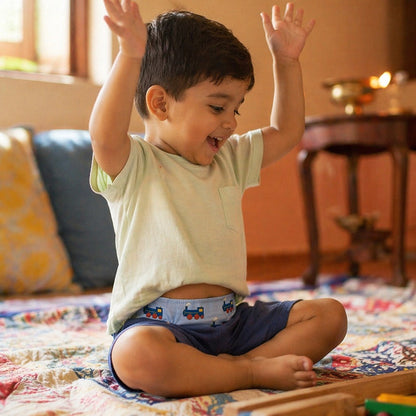 Mimi Kids Brief (2-6Y) | Steam Train | Little Voyager | Bamboo-Cotton, Tagless, Antibacterial | 2-6Y