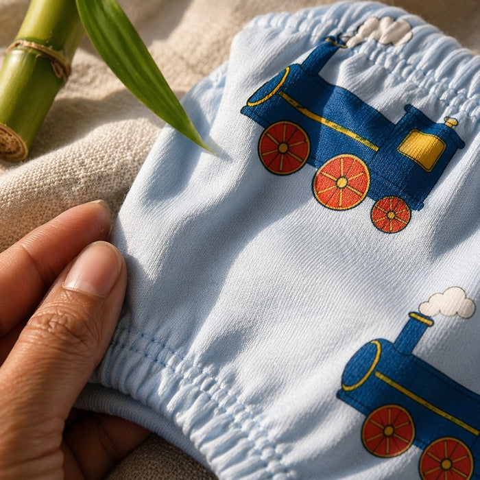 Mimi Kids Brief (2-6Y) | Steam Train | Little Voyager | Bamboo-Cotton, Tagless, Antibacterial | 2-6Y