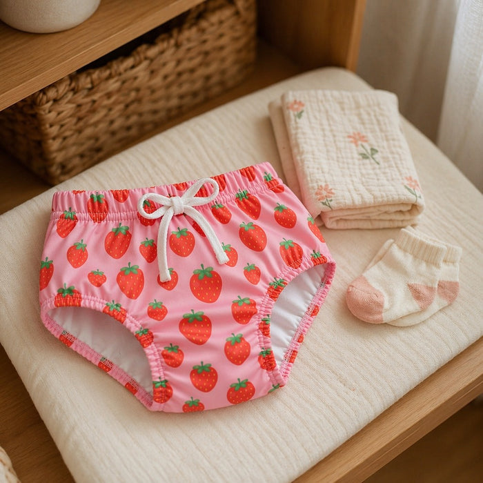 Mimi Kids Brief (2-6Y) | Strawberry Patch | Blossom | Bamboo-Cotton, Tagless, Antibacterial | 2-6Y
