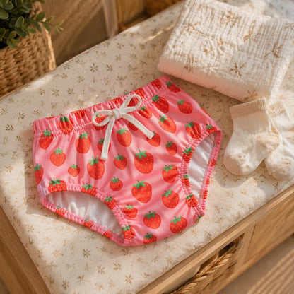 Mimi Kids Brief (2-6Y) | Strawberry Patch | Blossom | Bamboo-Cotton, Tagless, Antibacterial | 2-6Y