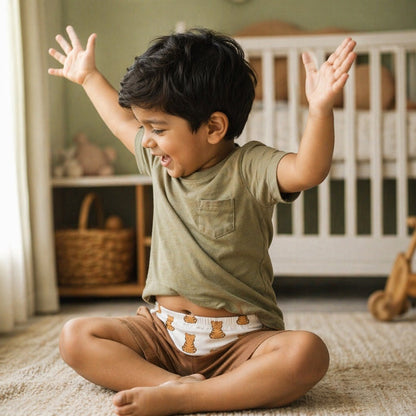 Mimi Kids Brief (2-6Y) | Tiger Cub | Safari Tales | Bamboo-Cotton, Tagless, Antibacterial | 2-6Y