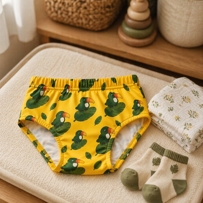 Mimi Kids Brief (2-6Y) | Toucan & Leaf | Tropicale | Bamboo-Cotton, Tagless, Antibacterial | 2-6Y