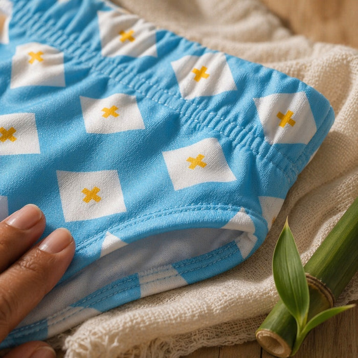 Mimi Kids Brief (6-12Y) | Argyle | Geo Play | Bamboo-Cotton, Tagless, Antibacterial | 6-12Y