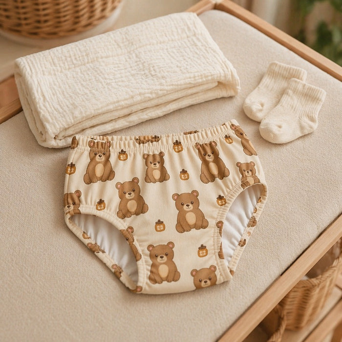 Mimi Kids Brief (6-12Y) | Bear Cub | Safari Tales | Bamboo-Cotton, Tagless, Antibacterial | 6-12Y