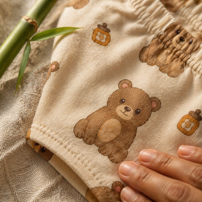Mimi Kids Brief (6-12Y) | Bear Cub | Safari Tales | Bamboo-Cotton, Tagless, Antibacterial | 6-12Y